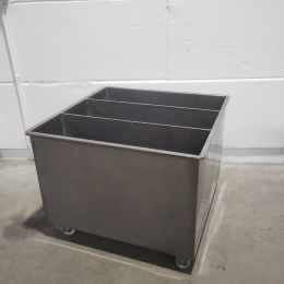 Mobile stainless steel container